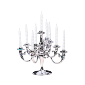 Bougeoir Ancien Pour Anniversaire Argenté