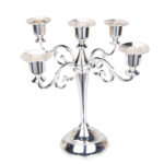 Bougeoir Sur Pied Ancien Argenté