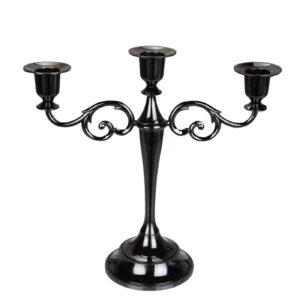 Bougeoir Sur Pied Metal Noir