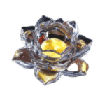 Bougeoir Fleur De Lotus Cristal Centre De Table Clair