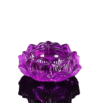 Bougeoir Fleur De Lotus Style Chinoise Mauve