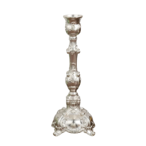 Ancien Bougeoir A Pied Argenté