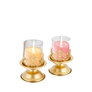 Bougeoir En Verre Cylindrique​ Sur Pied