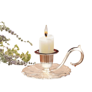 Bougeoir A Main Ancien Argenté