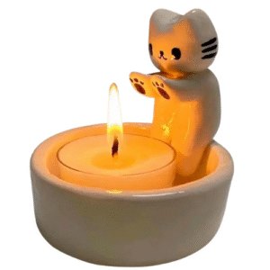 Bougeoir Chat Qui Se Rechauffe​