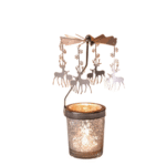 Bougeoir Carrousel De Noël​ Argenté