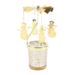 Bougeoir Carrousel De Noël​ Doré