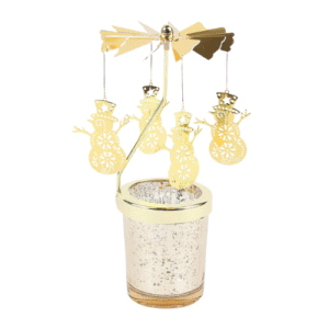Bougeoir Carrousel De Noël​ Doré