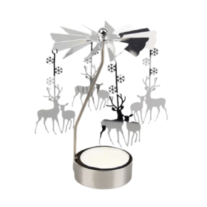 Bougeoir Carrousel Rotatif​ Argenté