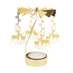 Bougeoir Carrousel Rotatif​ Doré