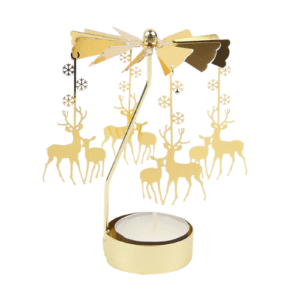 Bougeoir Carrousel Rotatif​ Doré