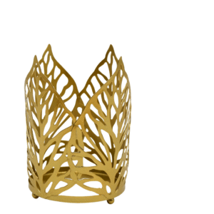 Bougeoir Photophore De Table Forme Fleur​ Haloween Doré