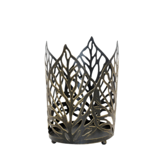 Bougeoir Photophore De Table Forme Fleur​ Haloween Noir