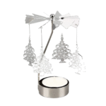 Bougeoir Rotatif Noël​ Argenté