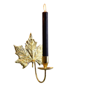 Bougeoir Mural Style Fleuri Doré