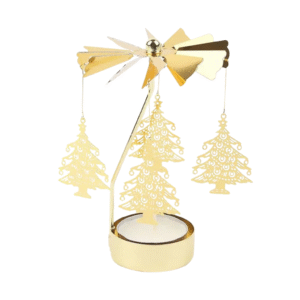 Bougeoir Rotatif Noël​ Doré