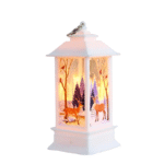 Bougeoir Centre De Table Noël Lanterne Blanc