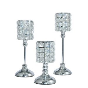Bougeoir Cristal Design Argenté