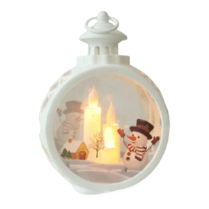 Bougeoir De Noël Fait Main Blanc