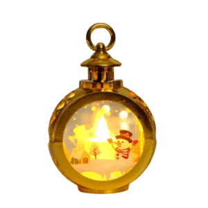 Bougeoir De Noël Fait Main Doré