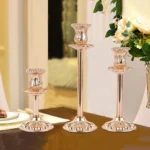 bougeoir doré élégant pour table de mariage