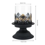 accessoire déco bougeoir en verre noir