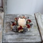 bougeoir Noel Pomme De Pin