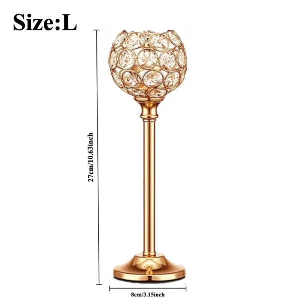 bougeoir en cristal doré intemporel