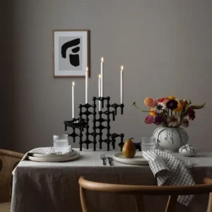 bougeoir design moderniste noir