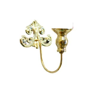 Bougeoir En Fer Forgé Mural Doré