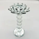 bougeoir de luxe fleur de lotus en cristal