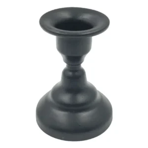 Ancien Bougeoir Simple Portatif Noir