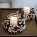 décoration de table Noël avec bougeoir