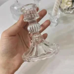 bougeoir en verre décoratif