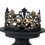 bougeoir noir en verre cylindrique