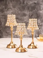 lampe en cristal bougeoir