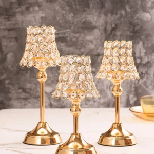 lampe en cristal bougeoir