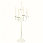 bougeoir chandelier ancien blanc