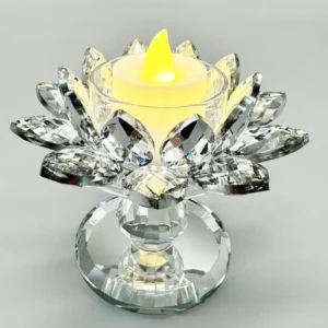 fleur de lotus en cristal pour bougeoir