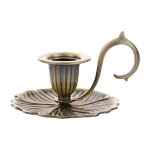 Bougeoir A Main Ancien En Bronze