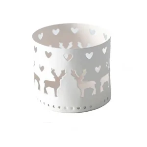 Bougeoirs Et Photophore Pour Noël Pas Cher​ Blanc