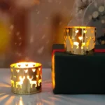 bougeoirs en bois rustique pour Noël