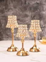 lampe bougeoir design cristal